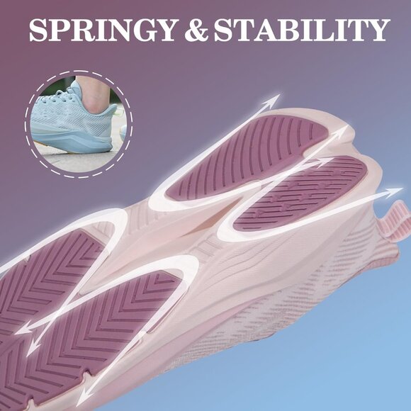 Hawkwell Womens Purple Cloud Zero Breathable Cushion Active Walking Sneakers - Picture 6 of 6